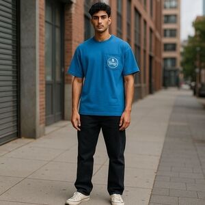 Salt Life T-Shirt Men's Medium Blue 100% Cotton Graphic Crew Neck 18w x 27L